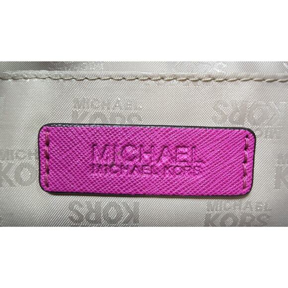 Michael Kors Leather Tote Bag Fuchsia Hot Pink Excellent Condition Barely Used - Picture 7 of 10